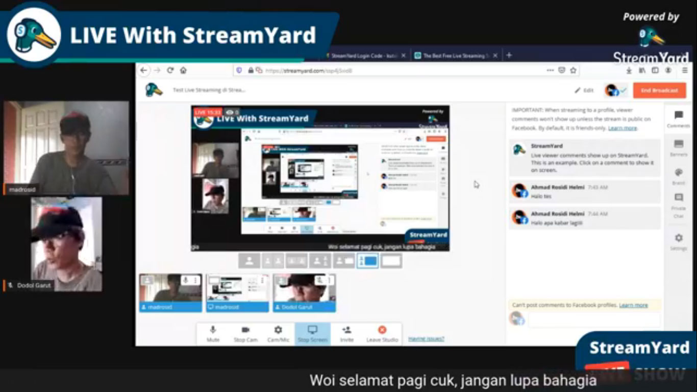 Coba Live Streaming Pakai StreamYard